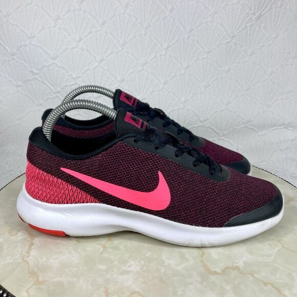 Nike Sneakers Womens 8 Black Pink Flex Experience RN 7 Workout Running Gym Shoes - Picture 1 of 12